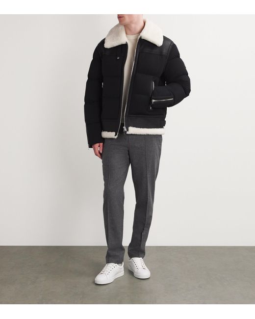Shearling puffer jacket hotsell