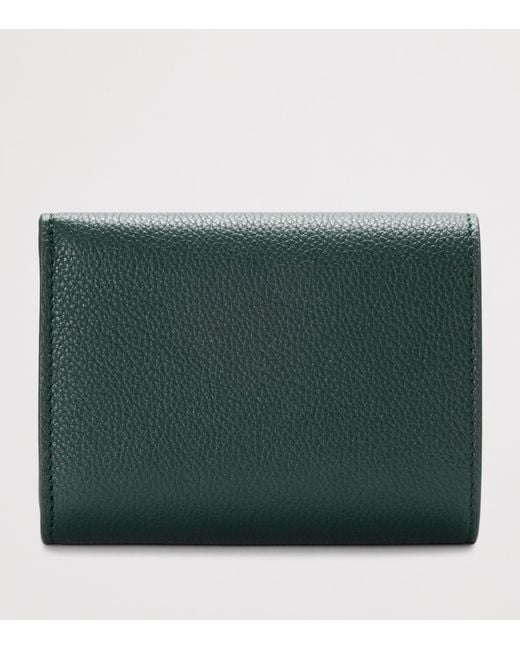 Loewe Green Leather Pebble Wallet