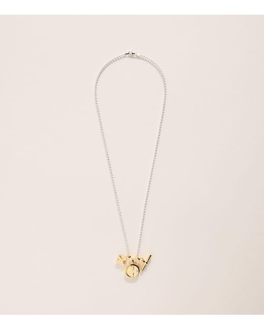 Tilly Sveaas Metallic Plated Moi + Toi Cluster Necklace