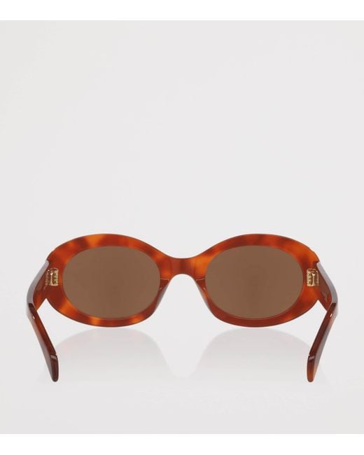 Céline Brown Triomphe Cl40194U Oval Sunglasses