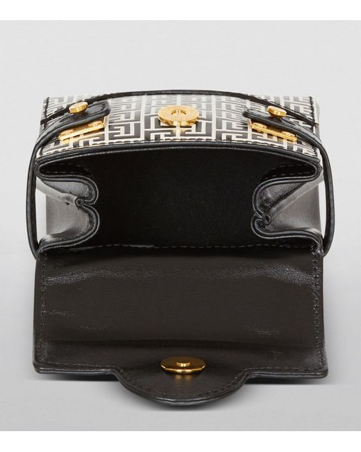 Balmain Black Mini Leather B-buzz 12 Top-handle Bag