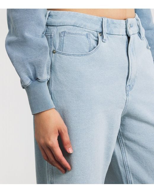 GOOD AMERICAN Blue Cotton Good Skate Jeanius Trousers