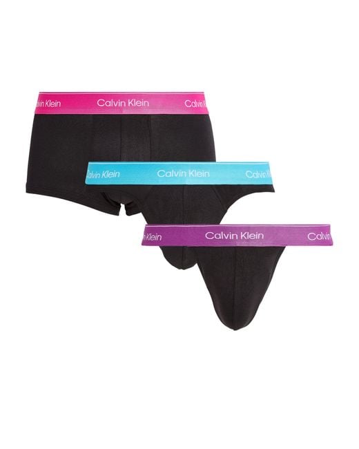 Calvin Klein Black Cotton Stretch Underwear Set (pack Of 3) for men