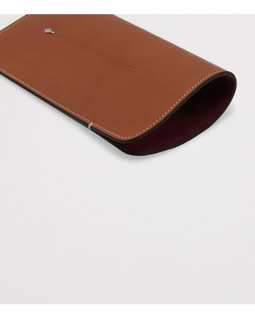 Jacques Marie Mage Brown Leather Circa Sunglasses Slip Case for men