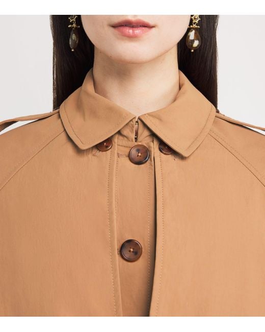 Ulla Johnson Brown Water-Repellent River Cape-Layer Jacket