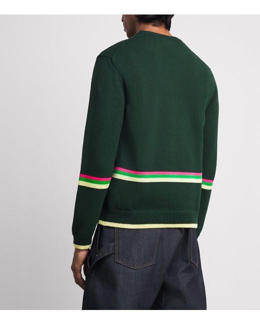 J.W. Anderson Green Cotton Sheep Sweater for men