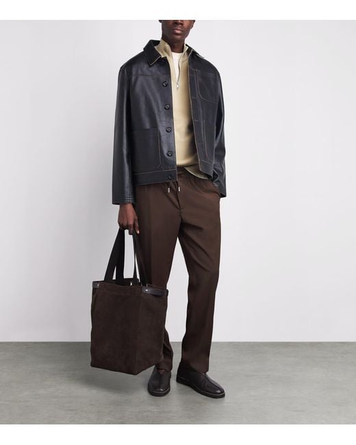 Sandro Natural Wool Half-Zip Sweater for men