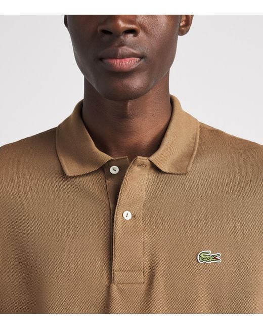 Lacoste Brown Cotton Original Polo Shirt for men