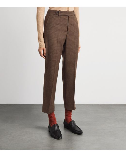 Polo Ralph Lauren Brown Cotton-Blend Slim Tailored Trousers