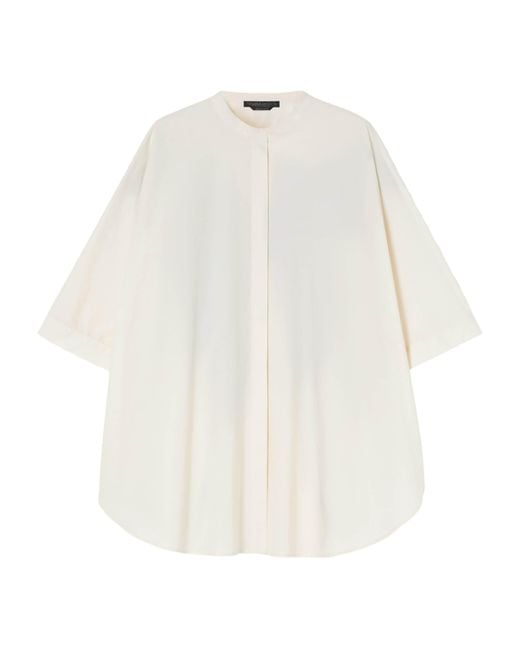 Marina Rinaldi White X Maccapani Cotton Printed Fly Shirt