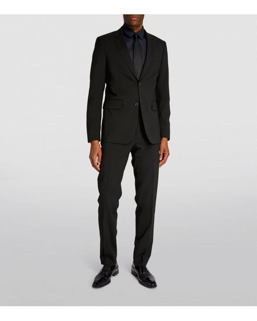 Sandro Black Virgin Wool Trousers for men