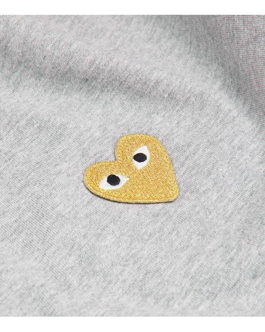 COMME DES GARÇONS PLAY Gray Heart Logo T-Shirt for men