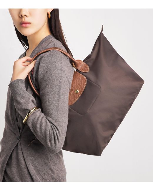 Longchamp Brown Medium Le Pliage Original Handbag