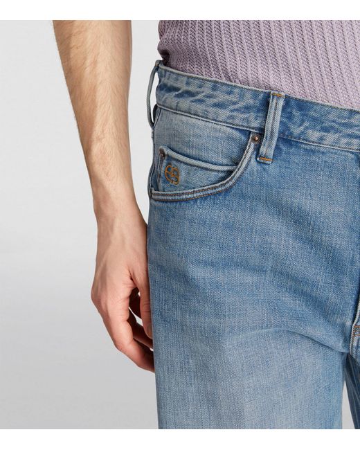 Emporio Armani Blue Straight Jeans for men