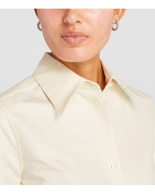 Jil Sander White Crystal-embellished Hoop Earrings