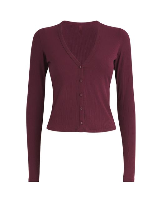 Skims Soft Lounge Cardigan in Purple Lyst UK