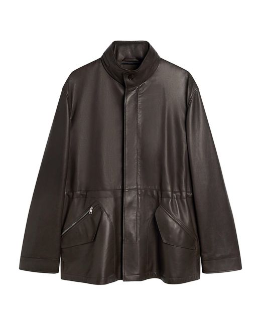 Dunhill Black Leather Jacket for men
