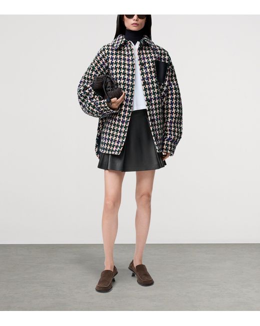 Loewe Black Lambskin Pleated Mini Skirt