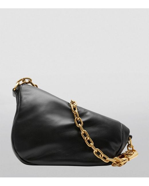 Burberry Black Puffed Leather Knight Bag
