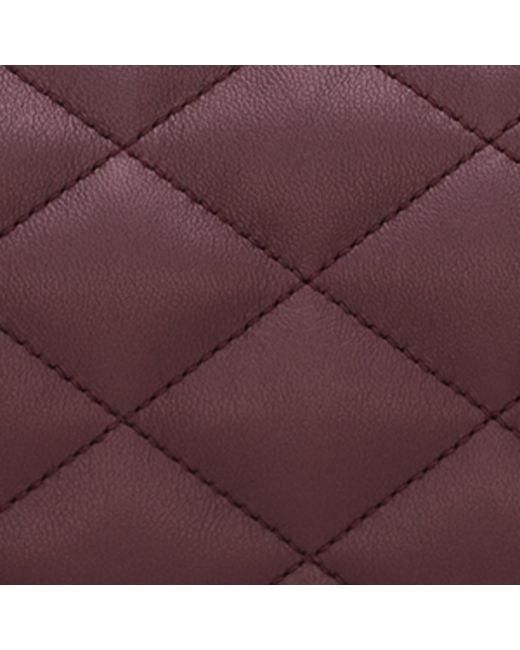 Saint Laurent Purple Matelassé Chain Wallet