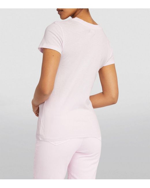 L'Agence Pink Cotton Cory T-shirt