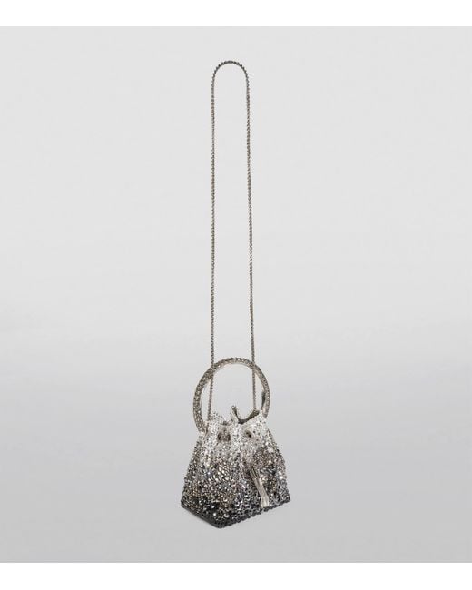 Jimmy Choo Black Embellished Bon Bon Top-Handle Bag