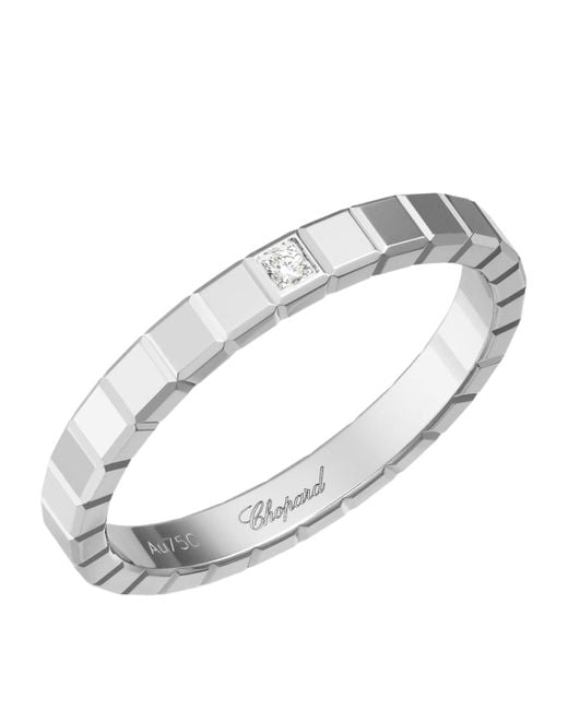 Chopard Metallic And Diamond Ice Cube Ring
