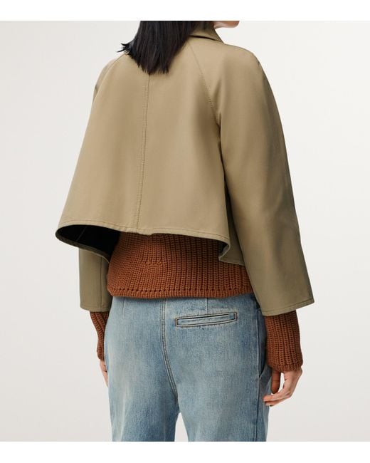 Loewe Natural Cotton Gabardine Trapeze Jacket