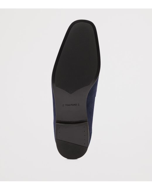 Tom Ford Blue Suede Loafers for men