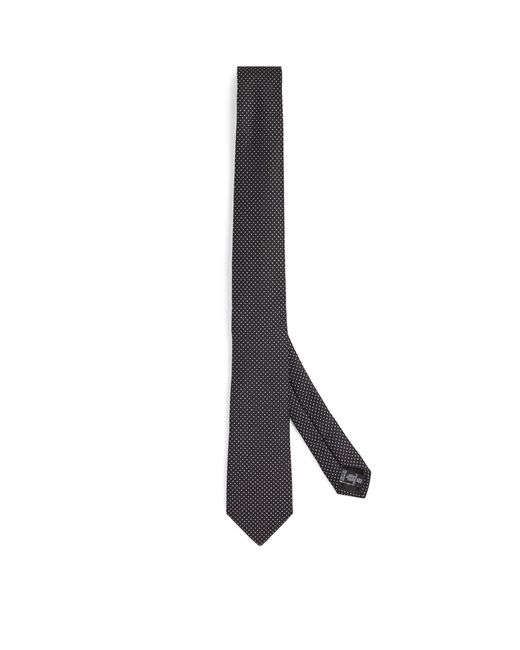 Giorgio Armani White Silk Polka-dot Tie for men