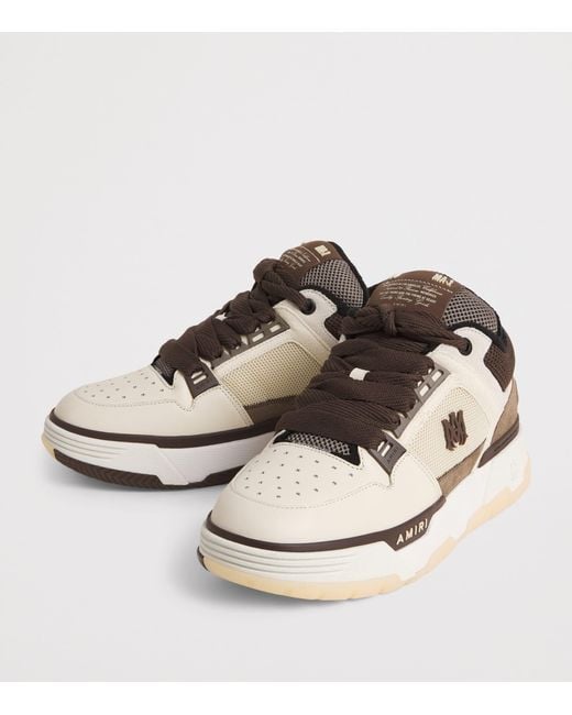 Amiri Brown Leather Ma-1 Sneakers for men