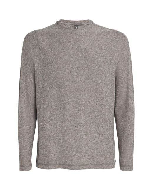 vuori Gray Strato Tech Long-Sleeve T-Shirt for men