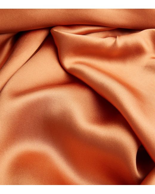 ‎Taller Marmo Orange Silk New Age Maxi Dress