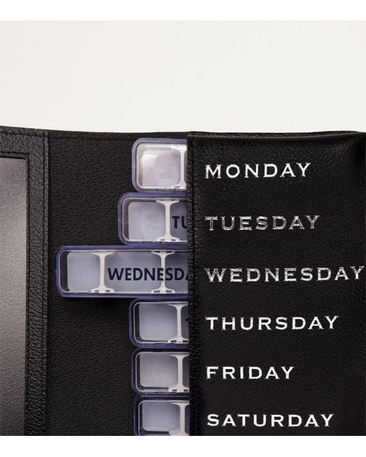 Ettinger Black Leather Capra Pill Case for men
