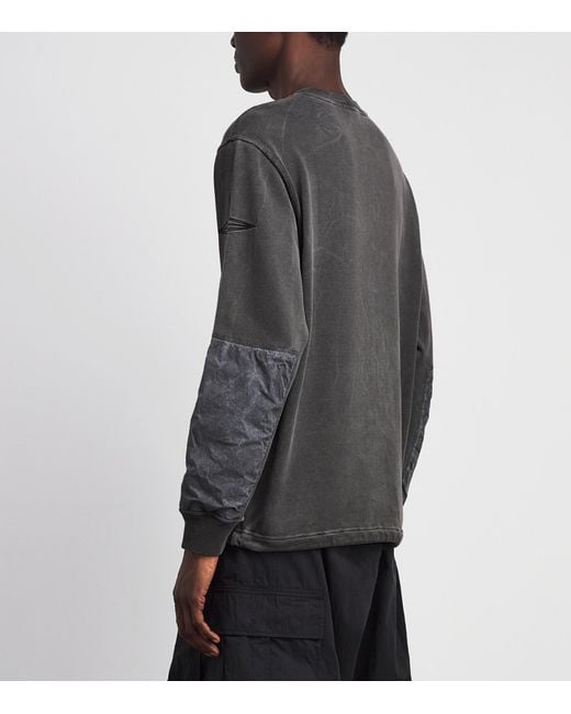 Stone Island Gray Cotton Dyed Vanisé Sweatshirt for men