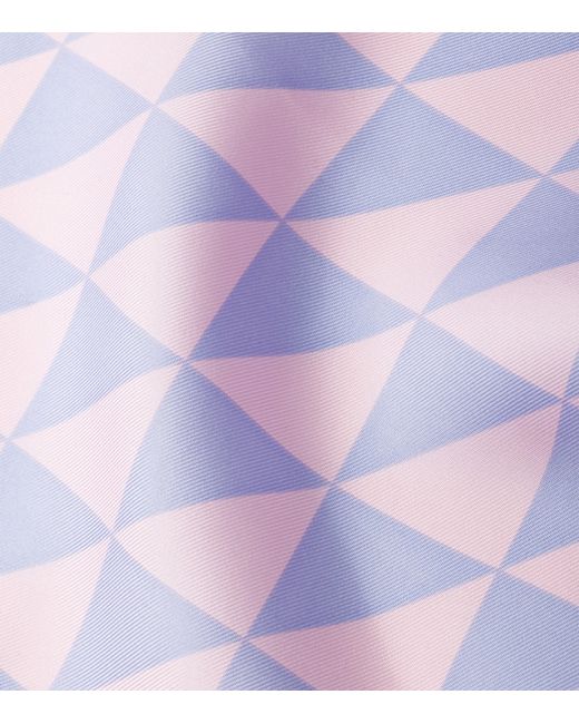Prada Purple Silk Triangle Scarf