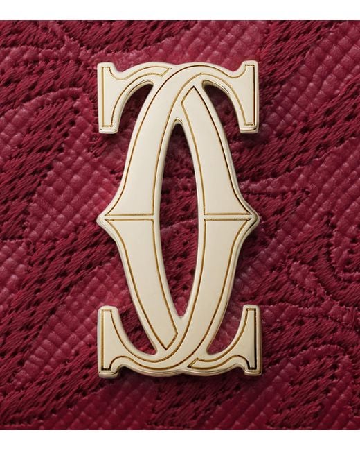 Cartier Red Mini Leather C De Wallet