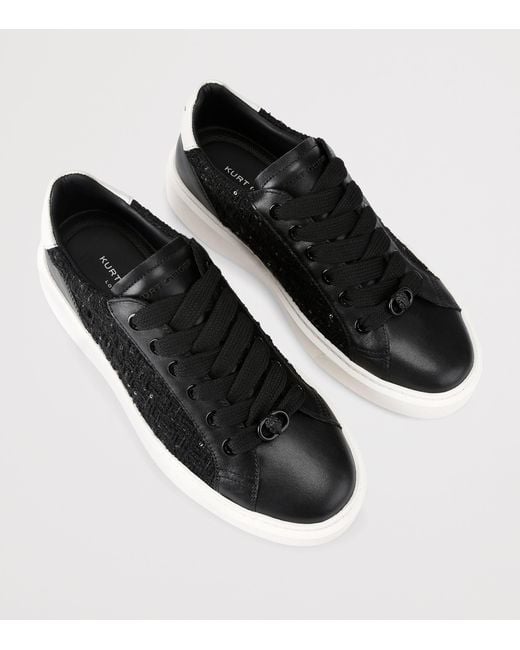Kurt Geiger Black Embellished Albion Retro Sneakers for men