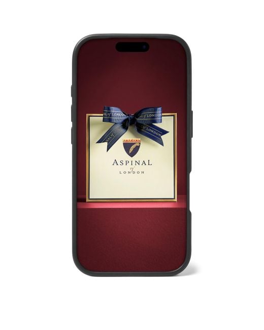 Aspinal Black Grained Leather Iphone 17 Pro Case