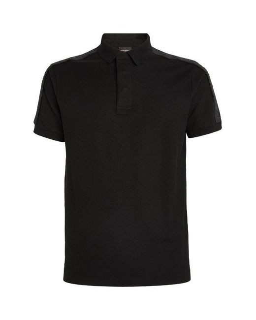 Black armani polo shirt best sale