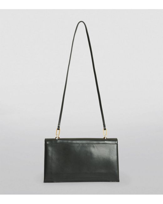 AllSaints Black Leather Akira Clutch Bag