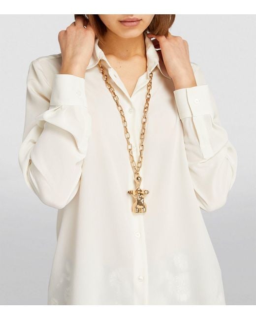 Weekend by Maxmara Metallic Bust Chain Necklace