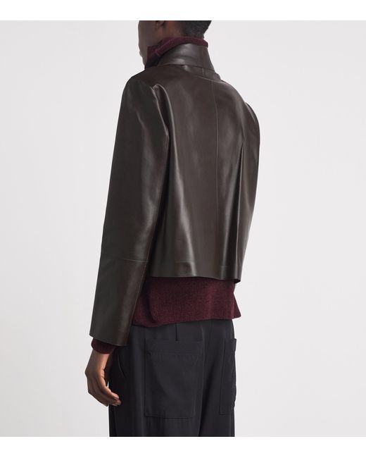 Arma Black Tailored Emy Leather Jacket