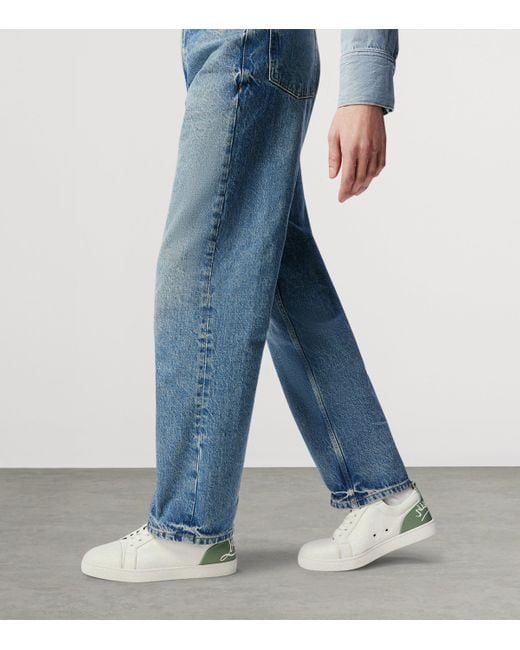 Christian Louboutin White Fun Louis Junior Leather Sneakers for men