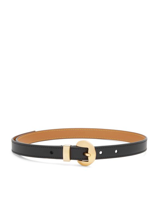 Loewe Black Leather Pebble Belt
