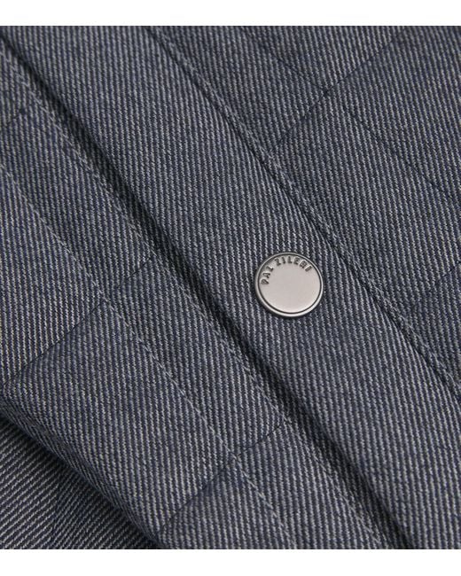 Pal Zileri Blue Quilted Reversible Gilet for men