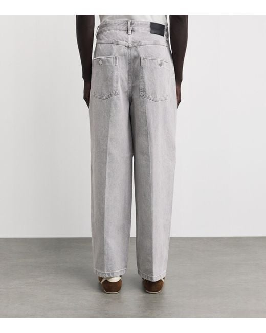 Emporio Armani Gray Baggy Twist Jeans for men