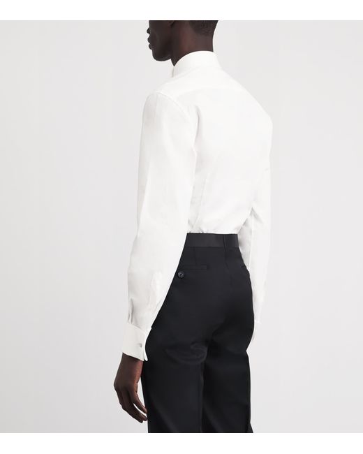 Corneliani White Cotton Evening Shirt for men