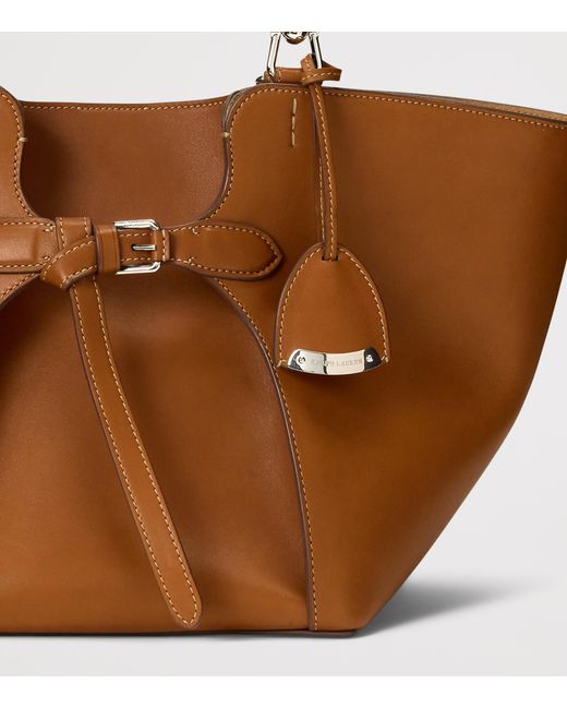 Ralph Lauren Brown Leather Ralph Tote Bag