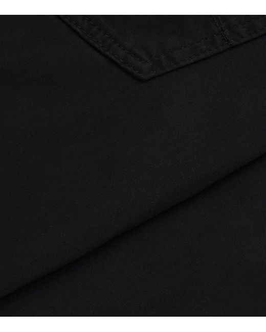 7 For All Mankind Black Slimmy Tapered Luxe Performance Plus Jeans for men